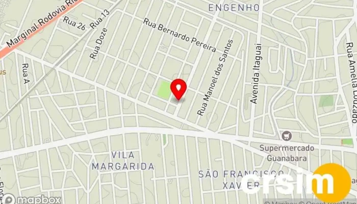 mapa de . Loja de Roupa em Itaguaí
