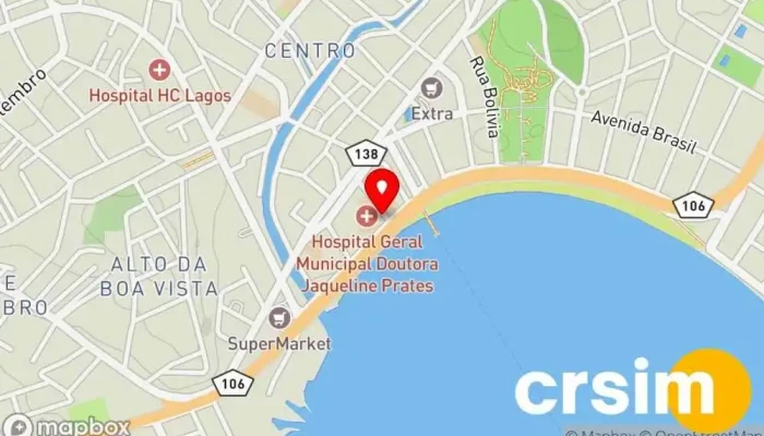 mapa de Acqua Fit Loja de Roupa em Araruama