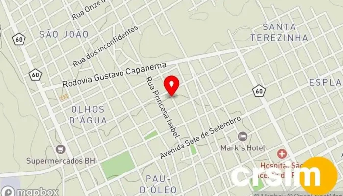 mapa de Alane croche Abaeté Loja em Abaeté - MG