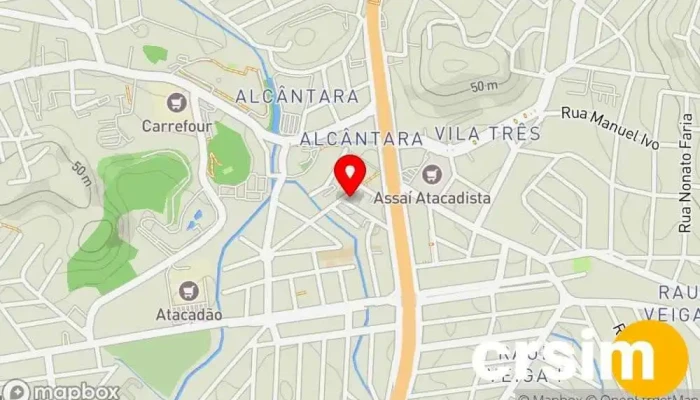 mapa de Alcântara Praça Shopping Shopping center, Loja de moda feminina em São Gonçalo