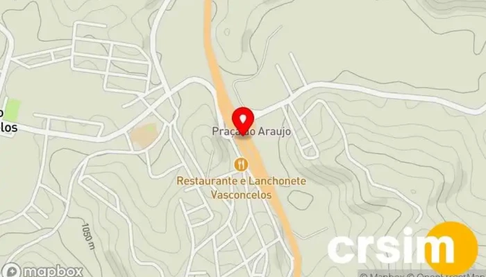 mapa de Alfredo Vasconcelos MG Trevo Marco histórico em - A Definir