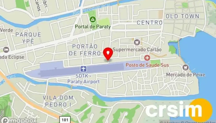 mapa de Aliança Auto Peças Paraty Loja de autopeças em Paraty
