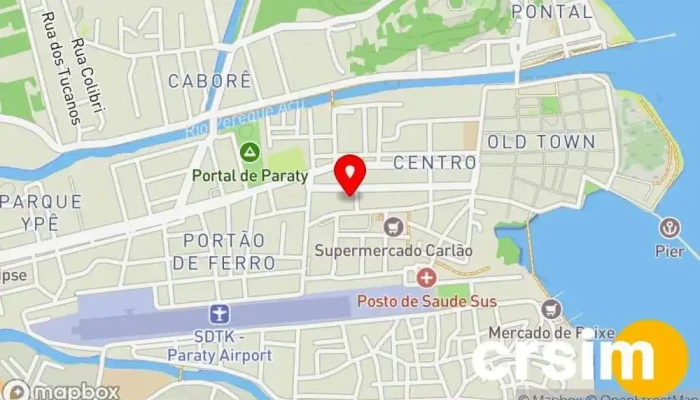 mapa de Aline modas Paraty Loja de Roupa em Paraty