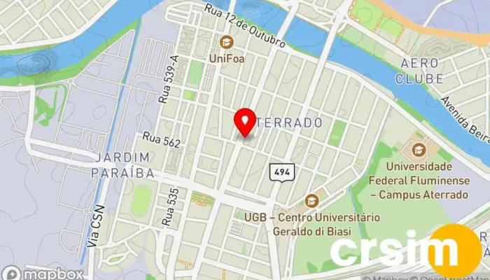 mapa de Americanas Express Loja de departamento em - Aterrado