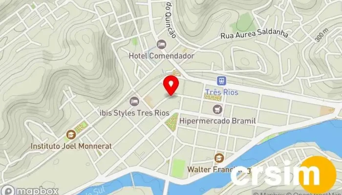 mapa de Americanas Loja de departamento em - Três Rios