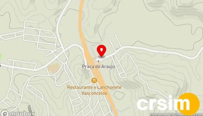 mapa de Armazém Araújo Mercado em - Alfredo Vasconcelos