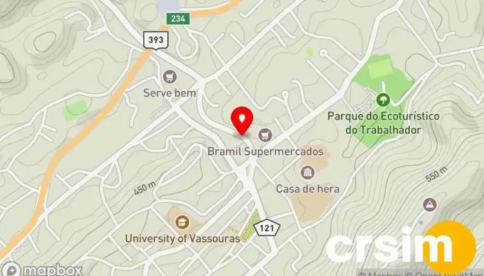 mapa de Artigos religiosos Loja de artigos africanos em Vassouras - RJ