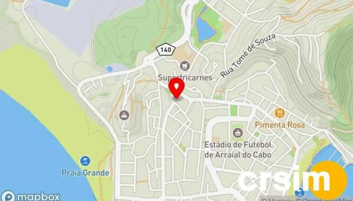 mapa de Bazar Dione Loja de materiais de construção em Arraial do Cabo