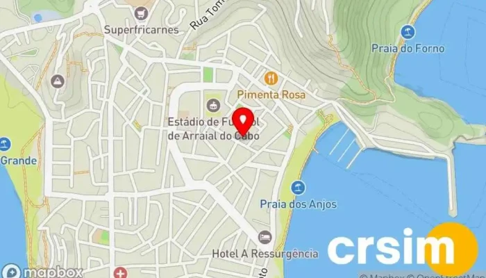 mapa de Bazar Modices Brechó em Arraial do Cabo