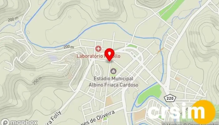 mapa de Belíssima MODAS Loja de Roupa em Porciúncula