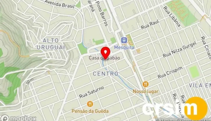 mapa de Belo de Mesquita Bazar Bazar, Loja de materiais elétricos, Loja de Material Hidráulico, Loja de ferramentas em Mesquita