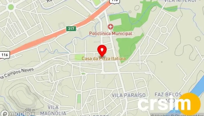 mapa de Binanpe Loja de Conveniência em Itatiaia