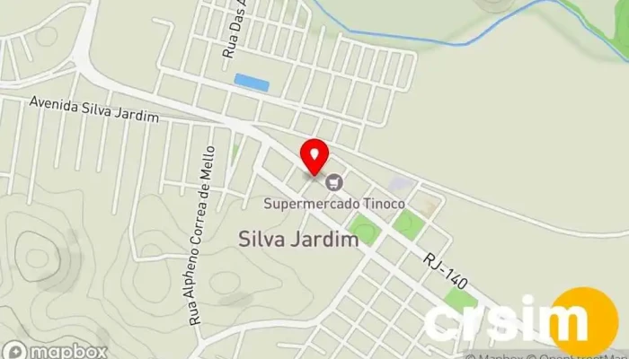 mapa de Bompreço TINTAS Loja em Silva Jardim