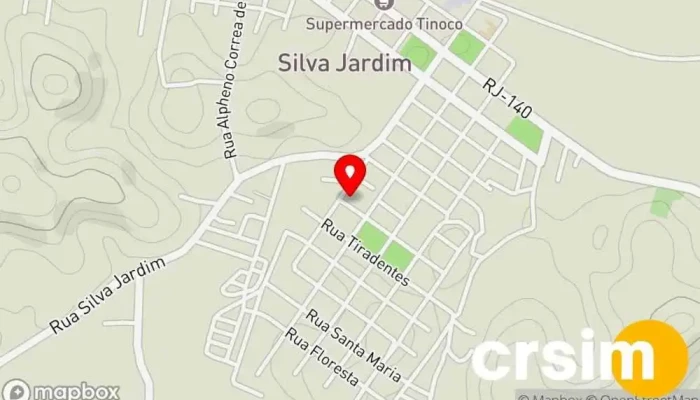 mapa de Boutique Regiane Fernandes Loja em Silva Jardim