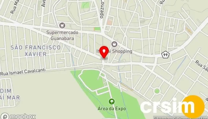 mapa de Boutique Thalia Loja de moda feminina em Itaguaí