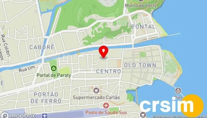 mapa de Brechoteria Paraty Loja de Roupa em Paraty