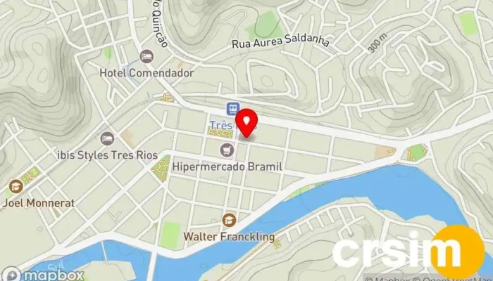 mapa de Caçula Três Rios - Papelaria, Bazar, Artesanato e Tecidos Loja de variedades em - Três Rios