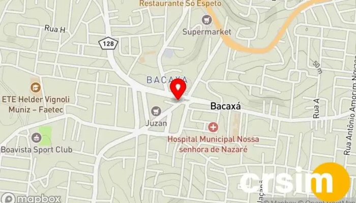 mapa de Calçados Babuska. Loja de calçado em Saquarema