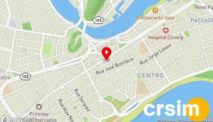 mapa de Carmine Modas Loja de Roupa, Loja de roupas de designer em Cabo Frio
