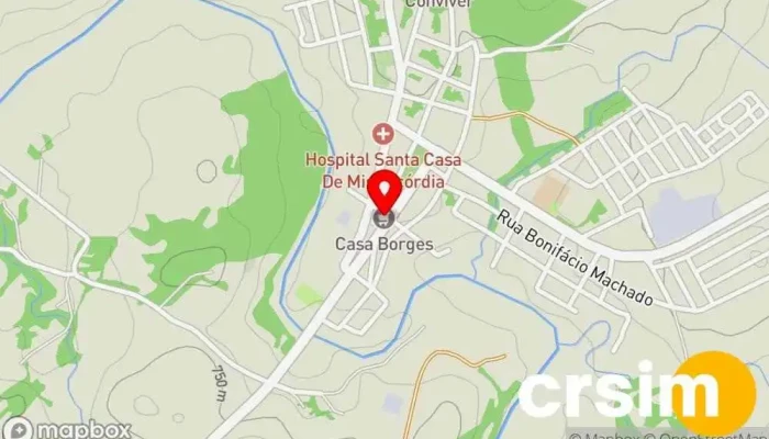 mapa de Casa Borges. Supermercado em - Centro