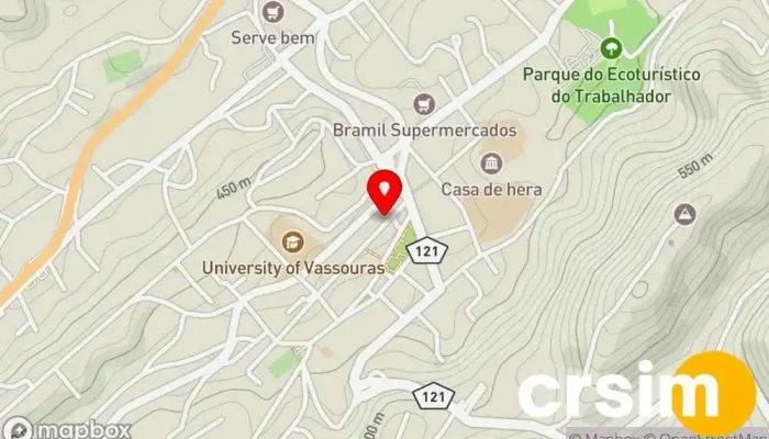 mapa de Casa Brasil Materiais Elétricos de Vassouras LTDA - EPP Loja de materiais elétricos em - Centro