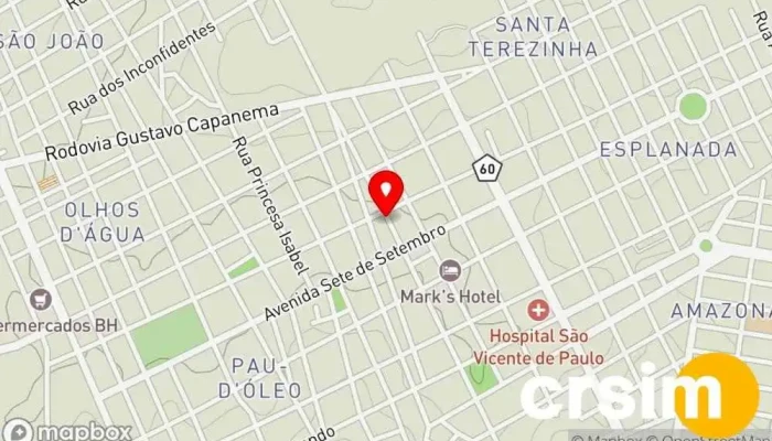 mapa de Casa David Shop Loja de variedades em - CENTRO