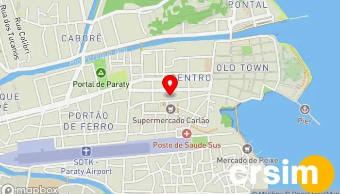 mapa de Casa Dos Gaúchos Centro Paraty | Acessórios Para Animais Pet, Medicamentos, Rações Para Cães, Gatos e Pássaros, Aquários Pet Shop, Loja de ração, Loja de suprimentos para animais de estimação, Veterinário em Paraty