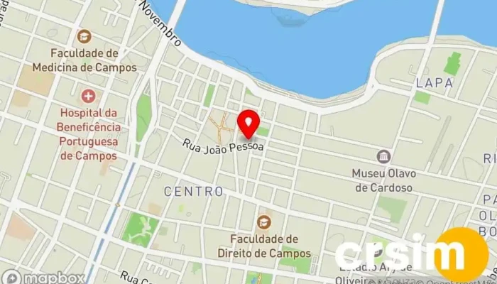 mapa de Casa Jamil Loja especializada em roupas íntimas em Campos dos Goytacazes