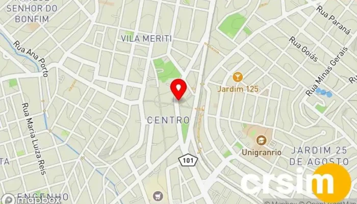 mapa de Casa Machado Armarinho, Loja de uniformes em Duque de Caxias