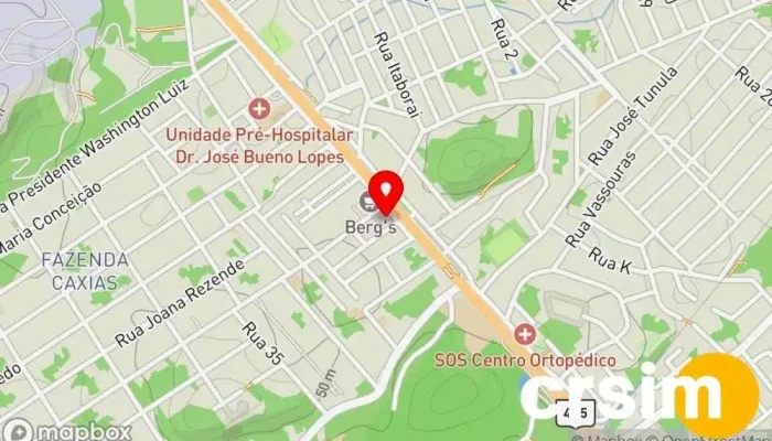 mapa de Casas Bahia Loja de departamento, Loja em Seropédica