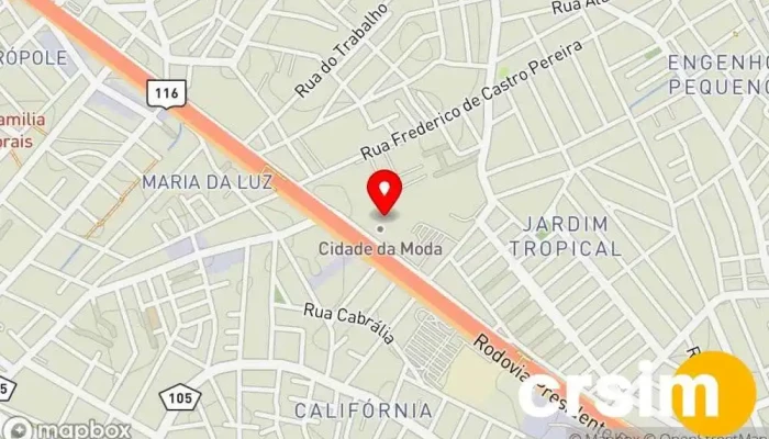 mapa de Cidade da Moda Shopping center, Loja de roupas de praia, Fabricante de roupas e tecidos, Mercado de roupas, Loja de Roupa, Loja de roupas para ocasiões formais, Loja de roupas com tamanhos especiais, Loja de roupas esportivas, Loja de roupas de trabalho, Loja de roupas  em Nova Iguaçu