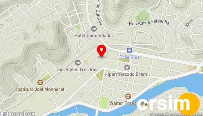 mapa de Comercial Trirriense Loja de Presentes em / 176 - Três Rios