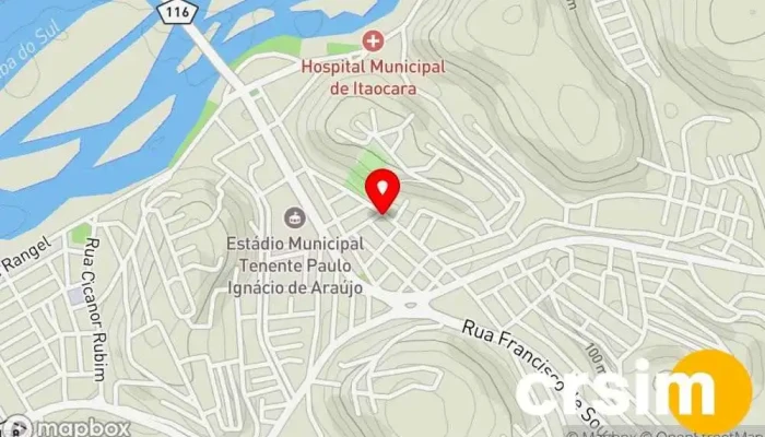 mapa de Cooperativa de Consumo dos Motoristas de Itaocara Posto de combustível, Lava-rápido, Loja de Conveniência, Serviço de troca de óleo, Restaurante em Itaocara