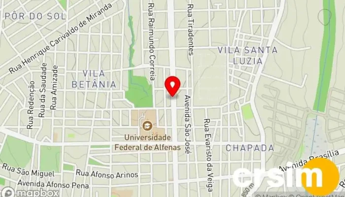 mapa de Cresci e Perdi - Alfenas Loja de Roupa em - Jardim Sao Carlos