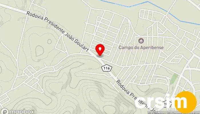 mapa de CSS Distribuidora de Vidros e Alumínio Fornecedor de alumínio, Loja especializada em vidros em Aperibé
