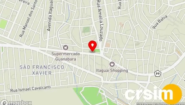mapa de Di Santinni Loja de calçado em Itaguaí
