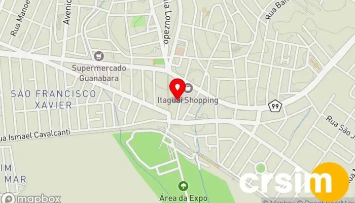 mapa de DOMÊNICA MODA FEMININA Loja de Roupa em Itaguaí