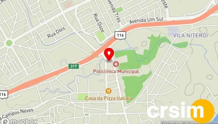 mapa de EDMAIS Itatiaia Loja de Roupa em Itatiaia