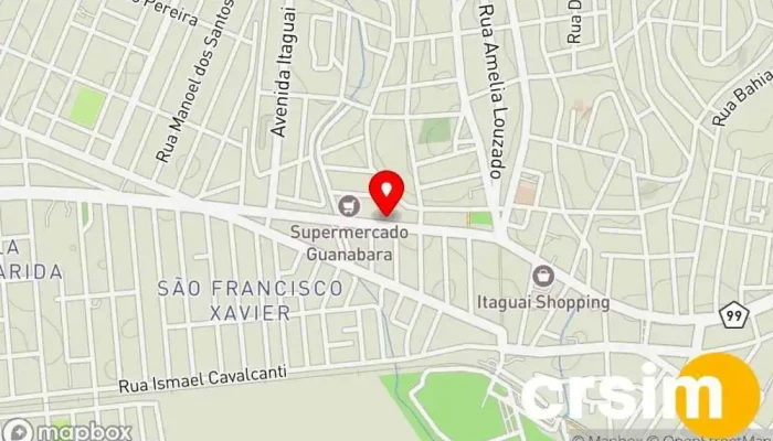 mapa de Espaço Garcia Fashion Loja de Roupa em Itaguaí