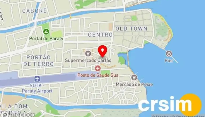 mapa de ESTAÇÃO KIDS PARATY/RJ Loja de moda infantil, Loja infantil em Paraty