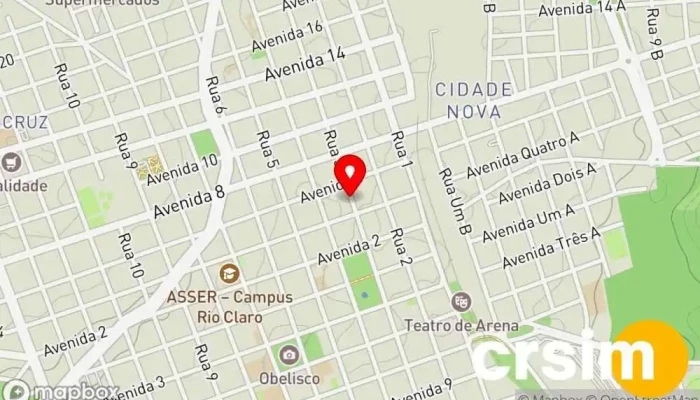 mapa de Estrela Lojas Loja de Roupa em Rio Claro
