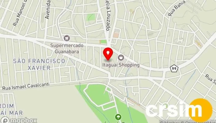 mapa de Fashion Boutique Roupas Loja de moda feminina em Itaguaí