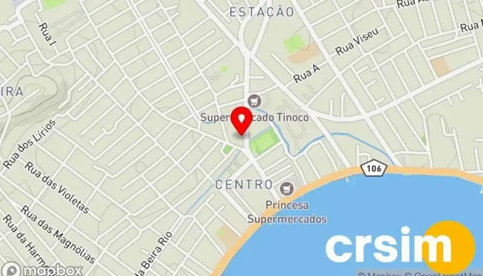 mapa de Foto em Foco Loja de artigos para fotografia, Loja de equipamentos para decoração de bolos, Gráfica, Loja de molduras, Loja de roupas esportivas em Iguaba Grande