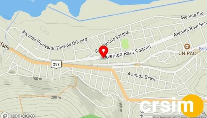 mapa de Frankini Material de Construção Loja em Av. Raul Soares