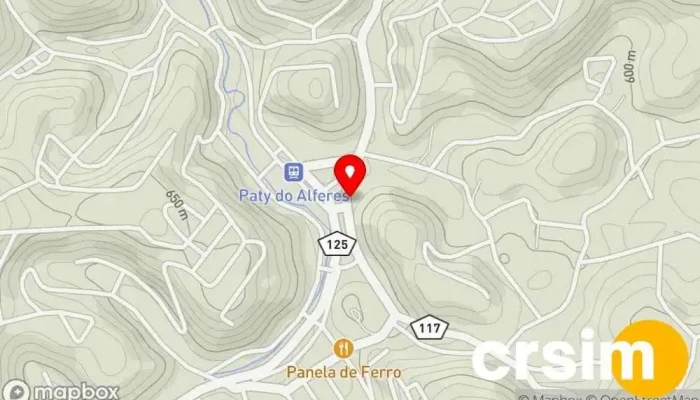 mapa de Homem de Ferro Loja de ferramentas em Paty do Alferes