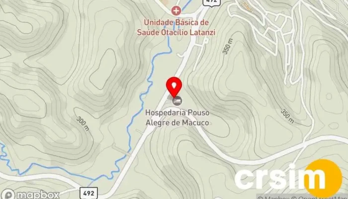 mapa de Hospedaria Pouso Alegre de Macuco Hotel Resort em Macuco