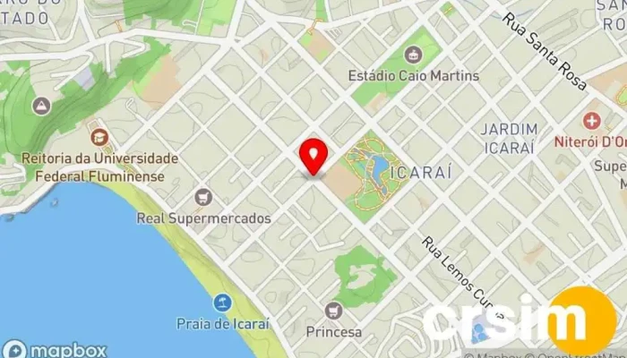 mapa de Icaraí Niterói Supermercado em Niterói