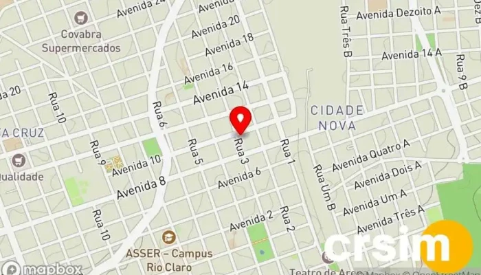 mapa de Kasa Modas Loja de moda feminina, Loja de Roupa, Loja de roupas com tamanhos especiais em Rio Claro