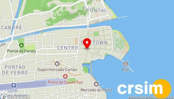 mapa de Livraria das Marés Livraria em Paraty