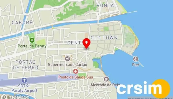 mapa de Loja do Antero (Sensibilidade Modas) Loja de roupas de praia em Paraty